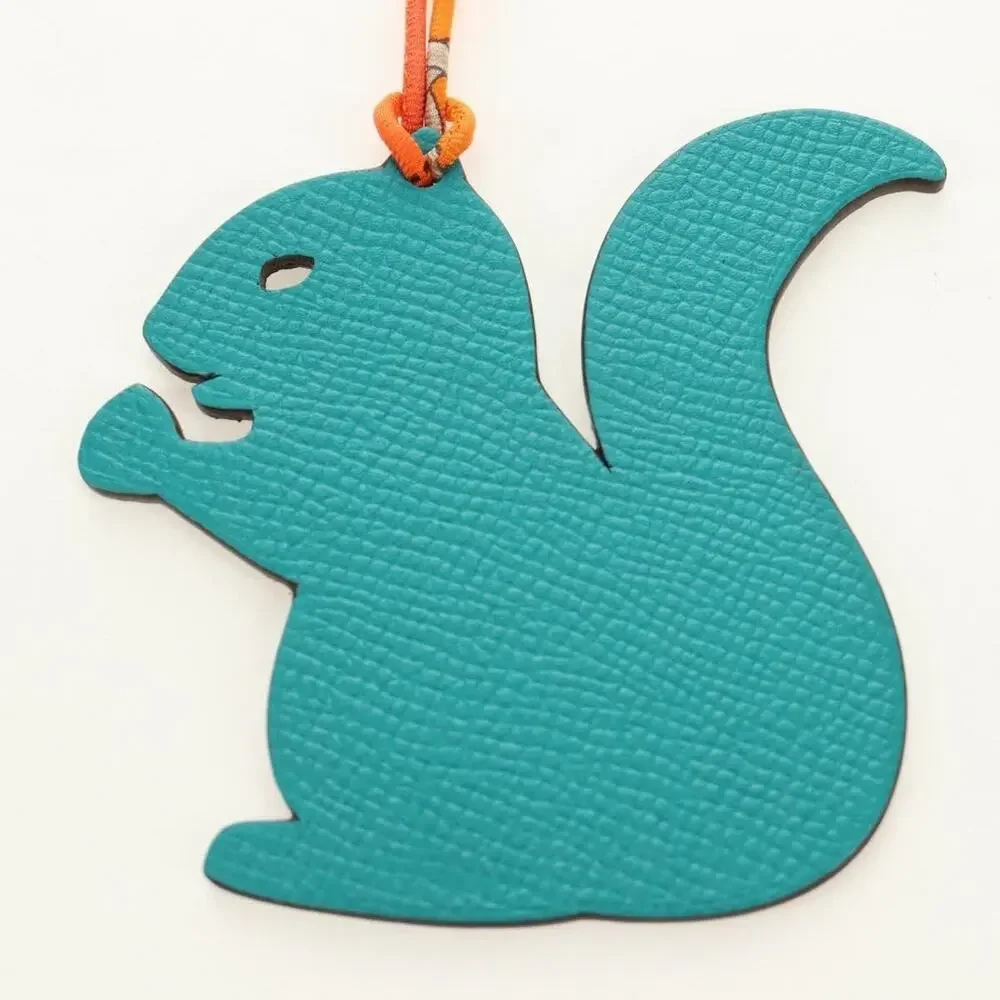 Hermes Leather Petit H Charm Green